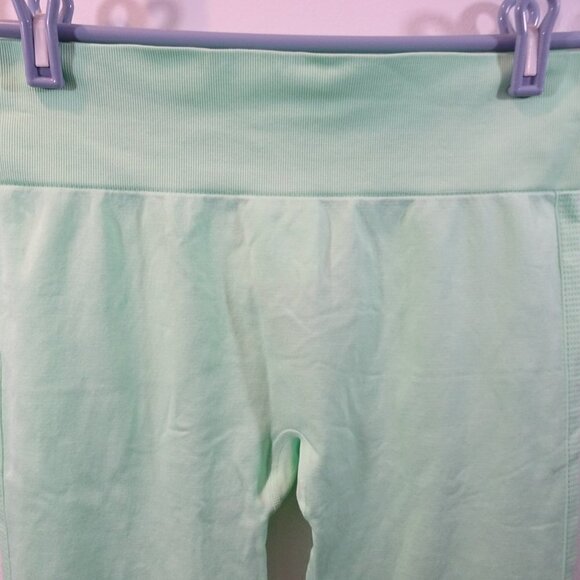 Reebok x Victoria Beckham Womens Seamless Leggings Mint Green Size L NEW - Picture 2 of 7